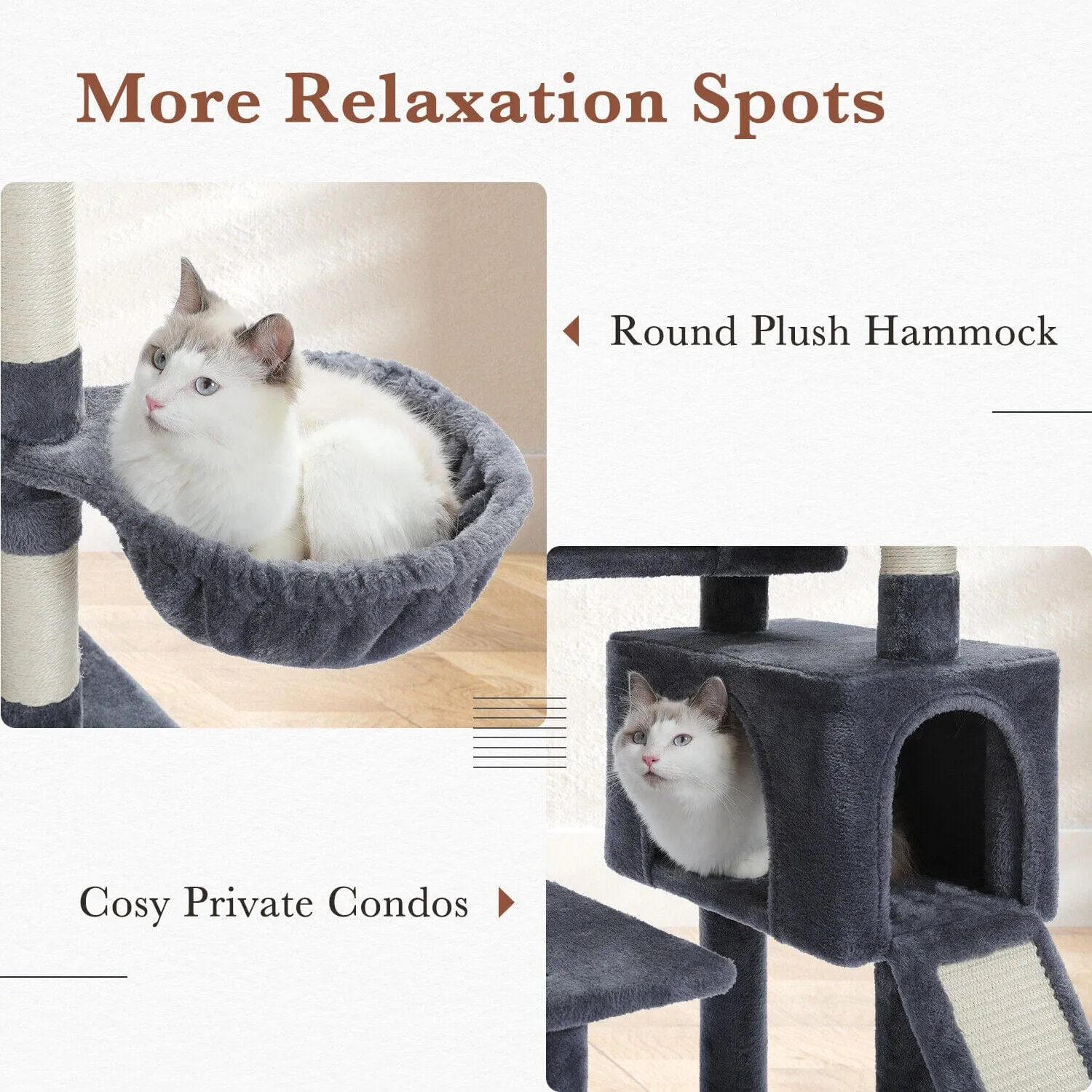 60" Multilevel Cat Scratching Tree